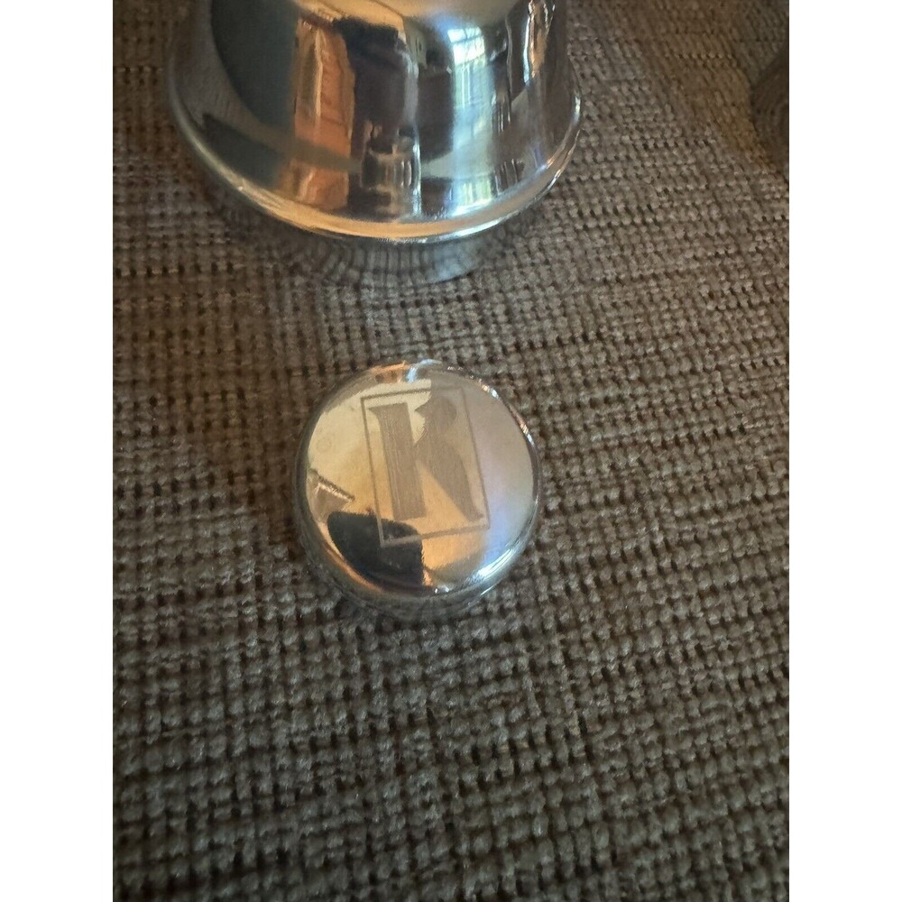 Chrome Cocktail Shakers Set of 2 Ketel One Vodka 18/8 Stainless Steel - Picture 4 of 5